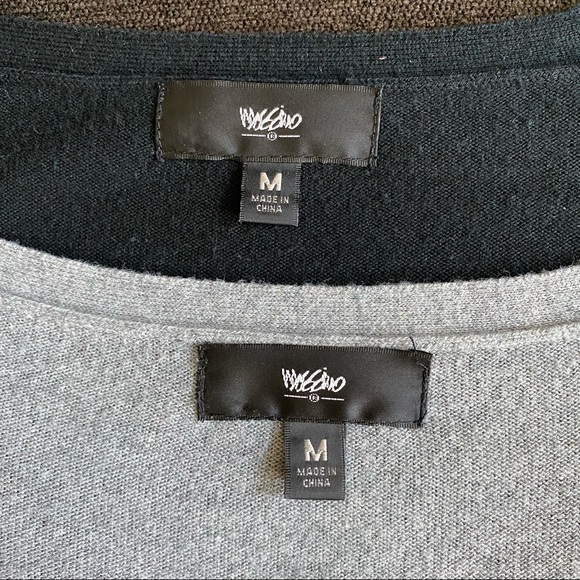Lot of 2 Mossimo Cardigan Sweaters Gray/Black - M - Picture 2 of 5